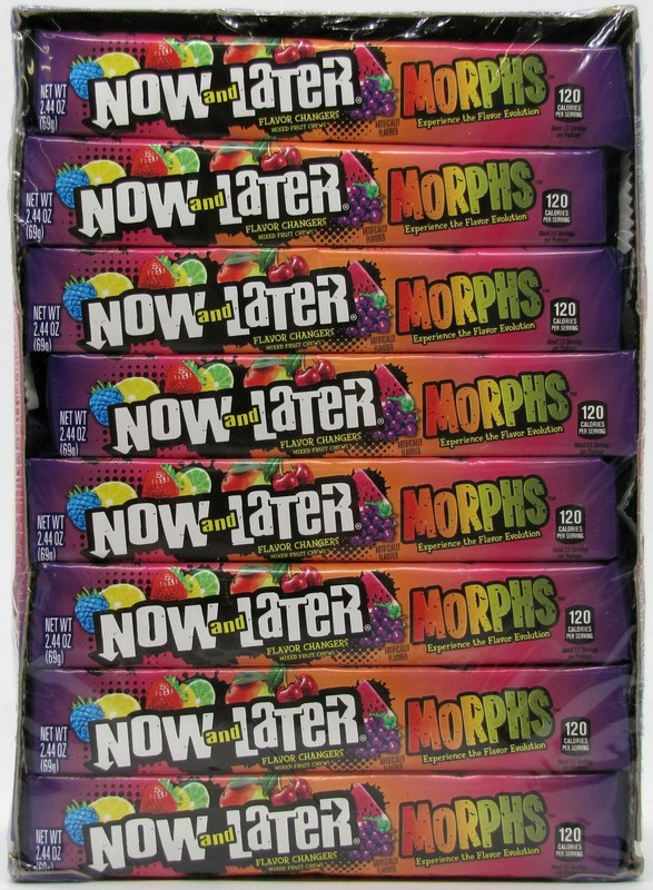 Now and Later Morphs Candy 24 Count Box Fruit Flavor Changers Chews Over 3.5 LBS gallery