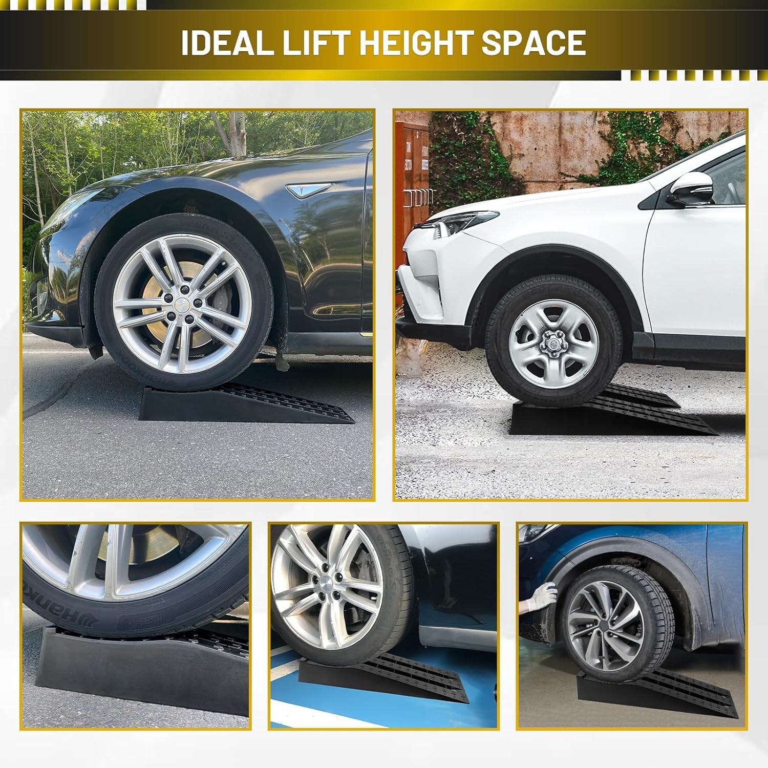 Oil Change Low-Bumper Vehicles Ramps for Low-Profile Car RV Corvette/ Challenger gallery