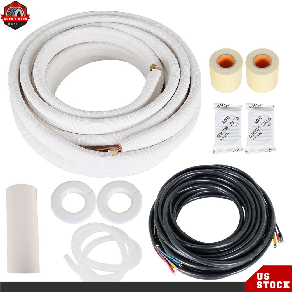 1/4 IN - 3/8 IN Dia. 50 Feet Install Kit White For Mini Split Heat Pump Systems gallery
