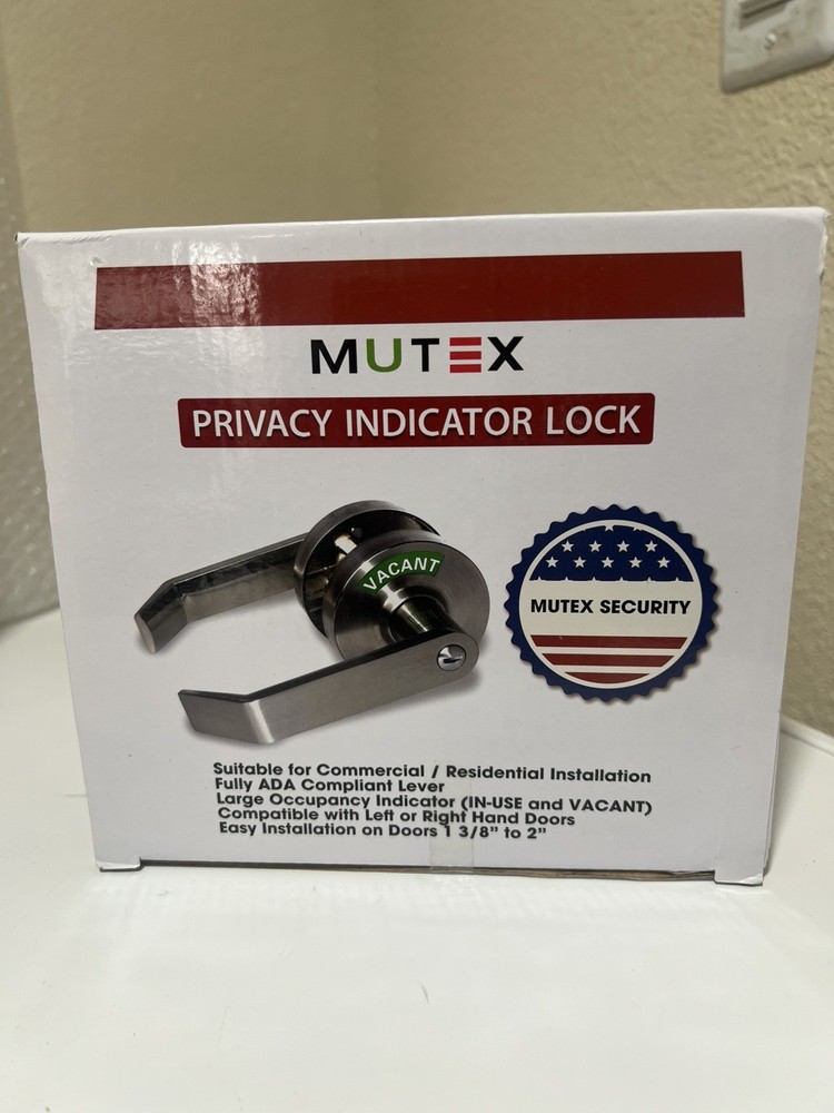Mutex Security Privacy Indicator Lock Commercial/ Residential ADA Compliant NEW