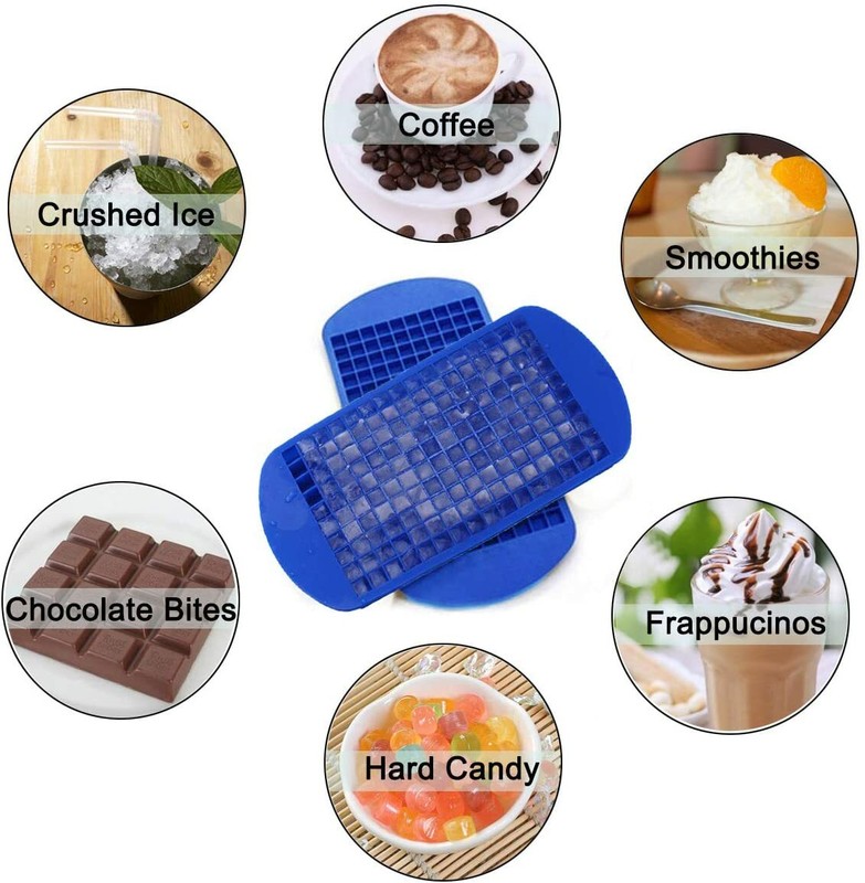 Ice Cube Maker Molds 160 Grids Mini Small Trays Silicone Bar Whiskey Cocktails gallery