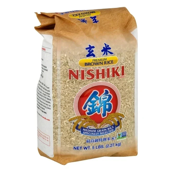 Nishiki Premium Medium Grain Brown Rice 5lb Bag Whole Grain Fiber Rich Nutrition gallery