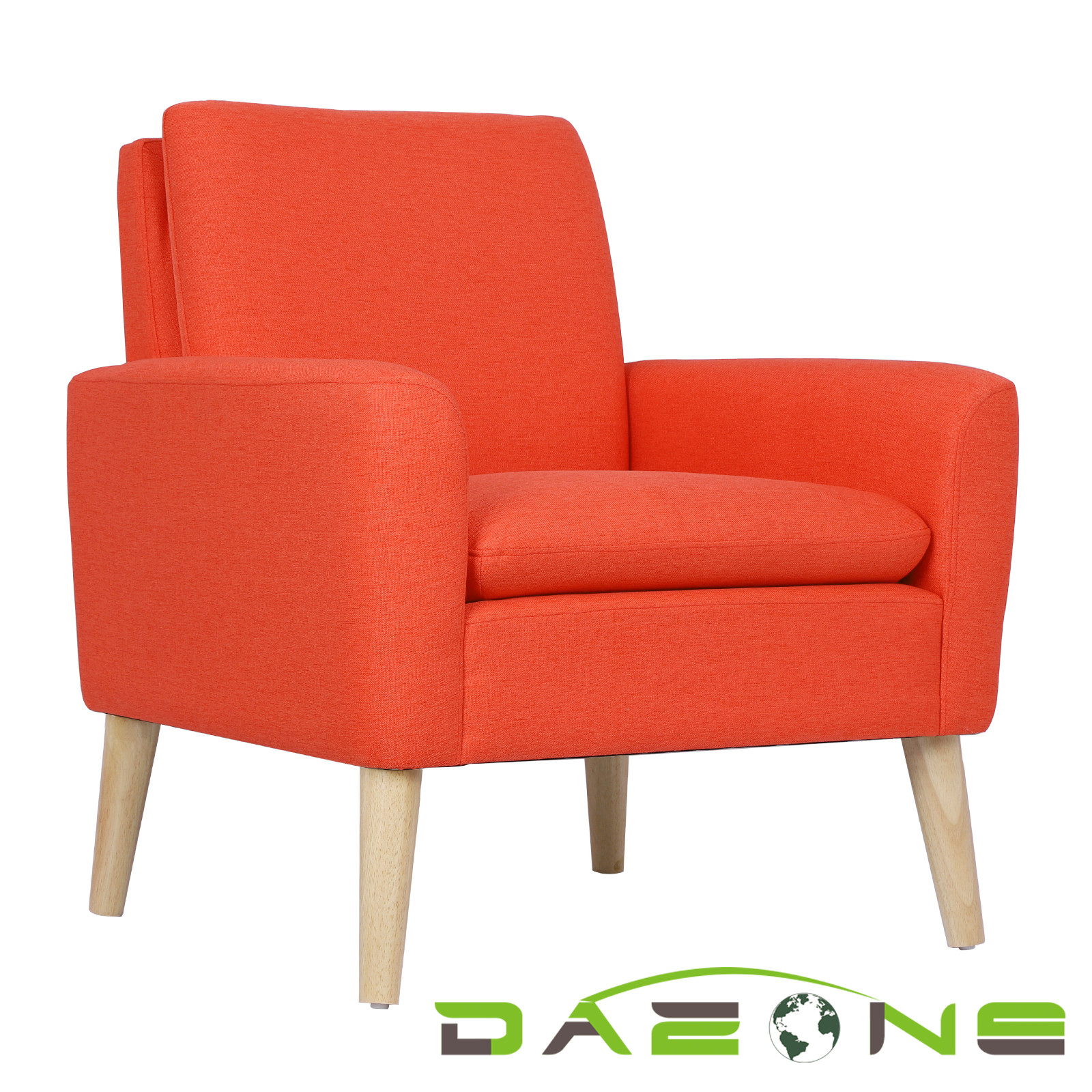 DAZONE Upholstered Accent Single Sofa Comfy Fabric Chairs Armchair Home Decor gallery