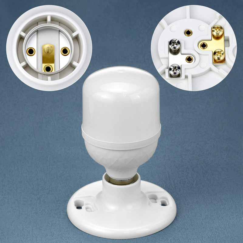 6 Pack Lamp Holder E26 Medium Base, White Ceiling Light Sockets for Incandescent gallery