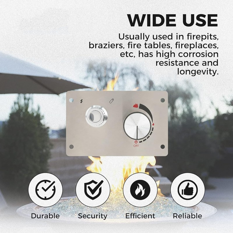 FLAT PANEL BRAZIER VALVE CONTROL SYSTEM FIRE PIT GAS BURNER SPARK IGNITION KIT gallery