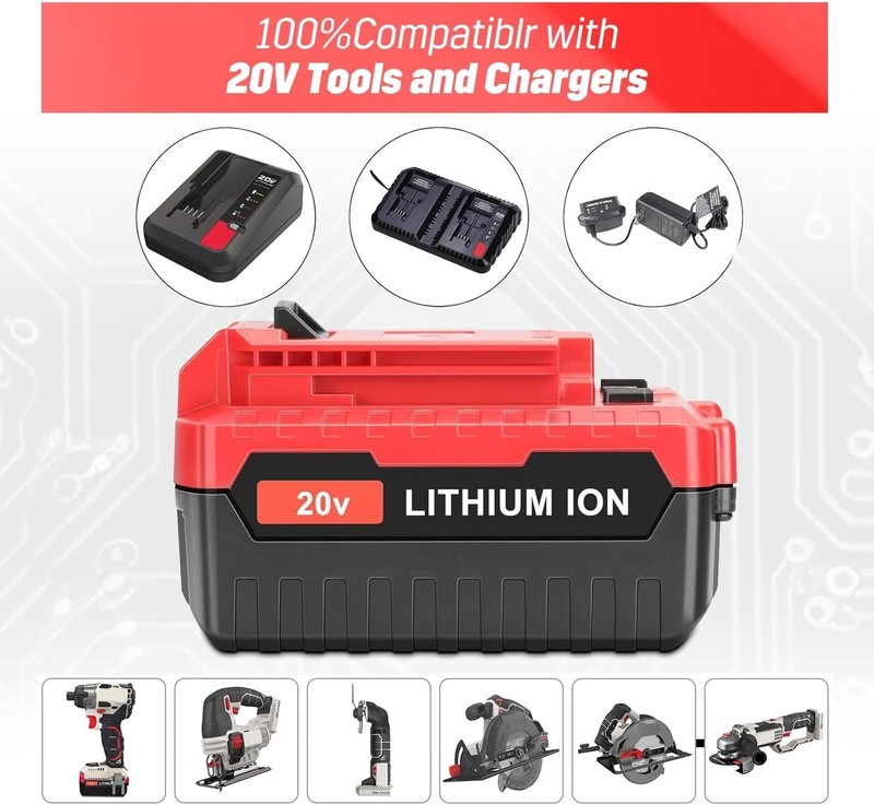2PACK for PORTER CABLE 20V 20 Volt Lithium Battery /Charger Max PCC680L PCC685L gallery