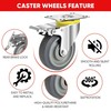 5" Heavy Duty Quiet Caster Wheels Set (4-Pack) - 2 Locking Swivel + 2 Rigid C... gallery