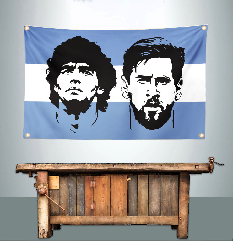 DIEGO MARADONA & LIO MESSI 3' X 5' BANNER FLAG ARGENTINA SOCCER gallery