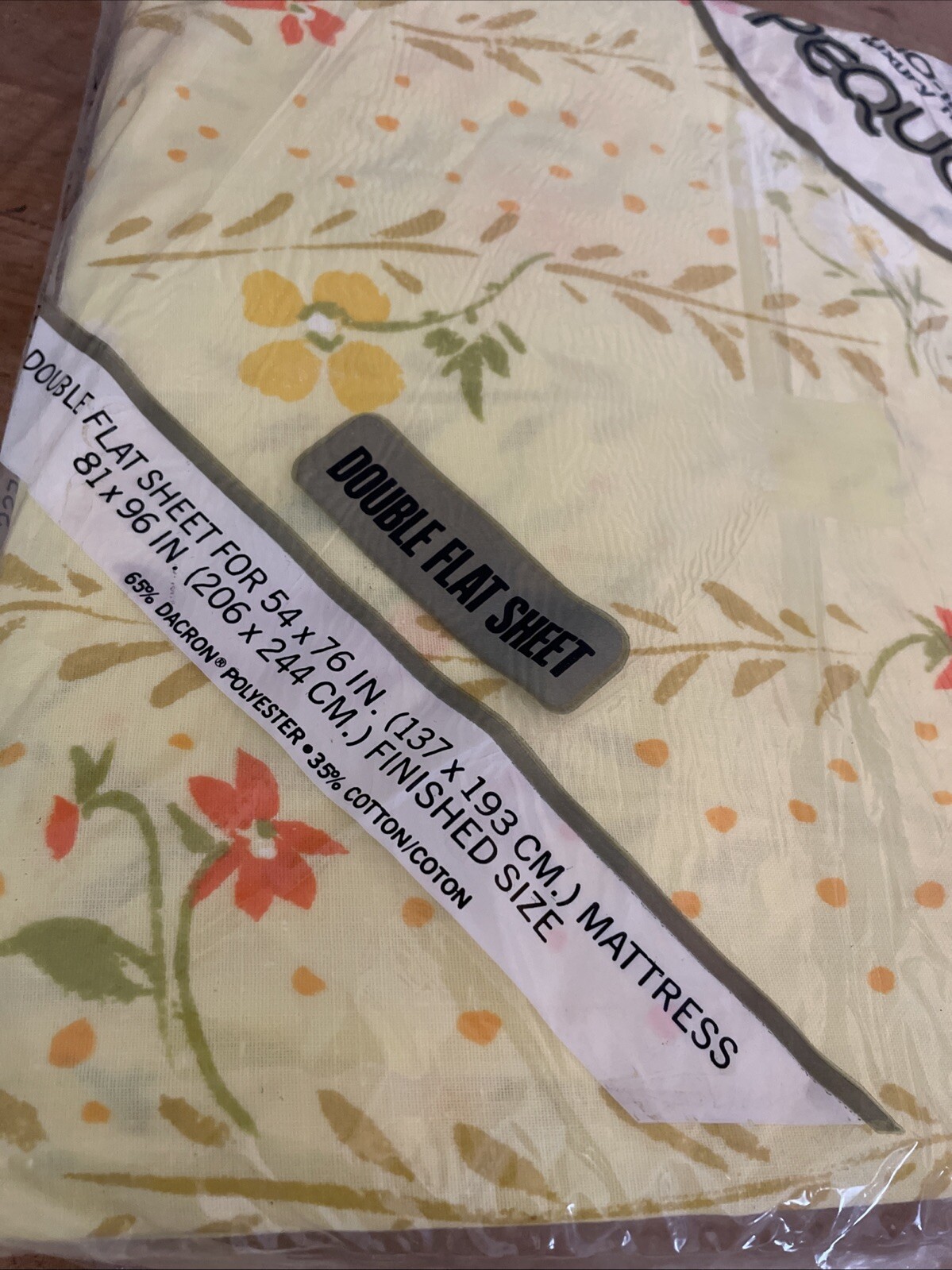 VTG Pequot Muslin Double Flat Sheet Good Morning Floral 81 X 96 Inch Cottagecore gallery