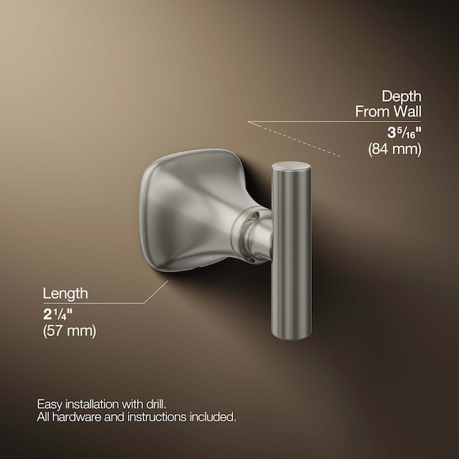 KOHLER Rill Vibrant Polished Nickel Single -Hook Wall-mount Towel Robe Hook gallery