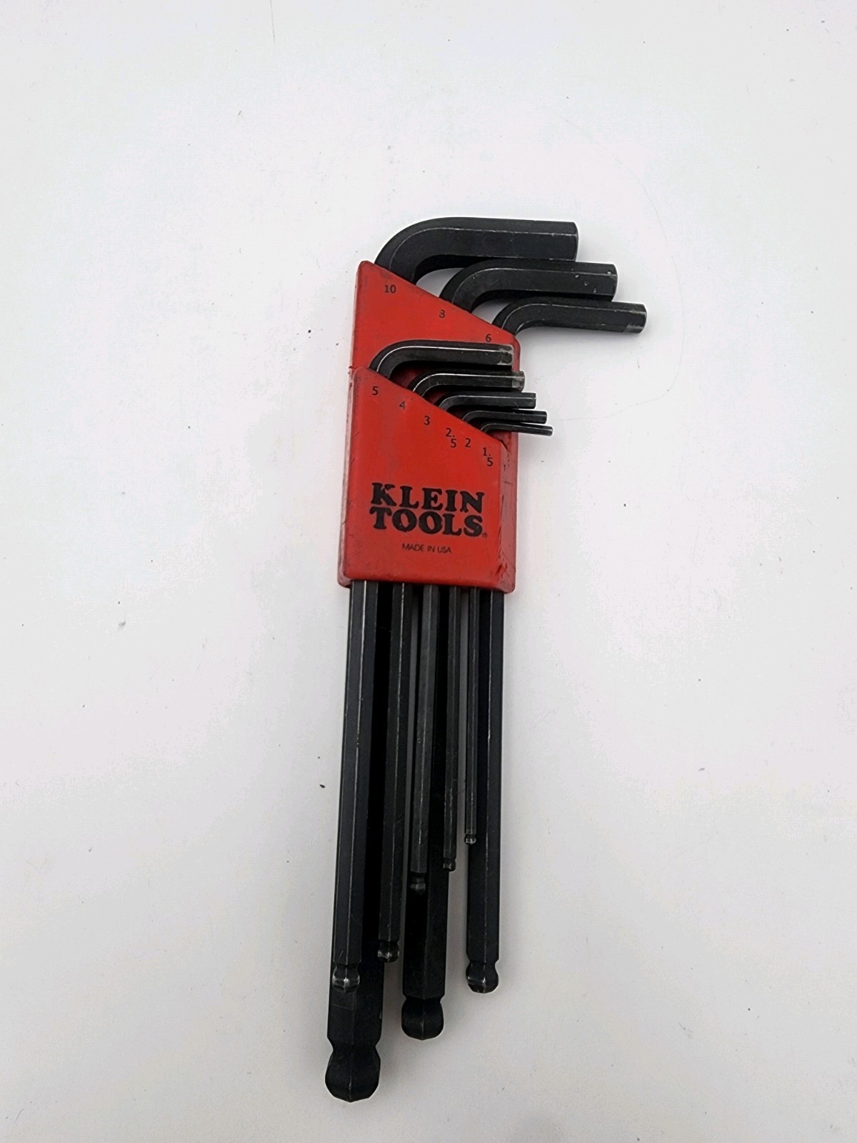 vintage Klein Tools Metric ball end Allen Key Wrench Set USA 8pcs gallery