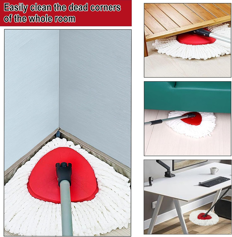 12 Pack Spin Mop Replacement Heads, 100% Microfiber Spin Mop Refill for Easy Wri gallery
