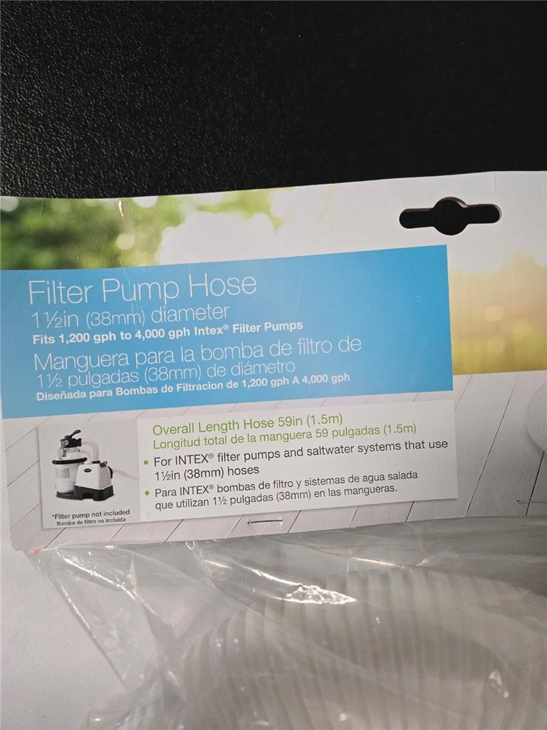 = Intex Filter Pump Hose 1-1/2" Diameter Fits 1,200 gph 59" Length 29060E NEW gallery