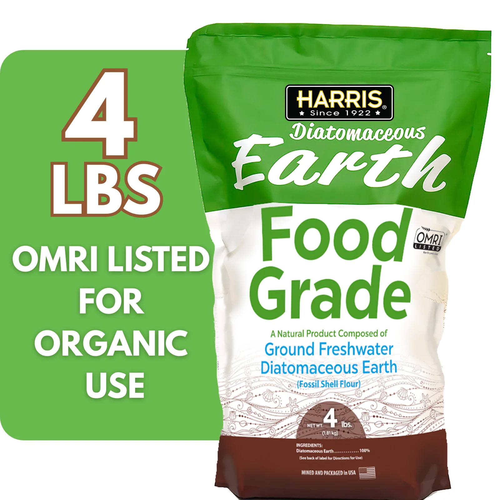 Diatomaceous Earth Powder OMRI Listed Organic Use 4lb Bag gallery