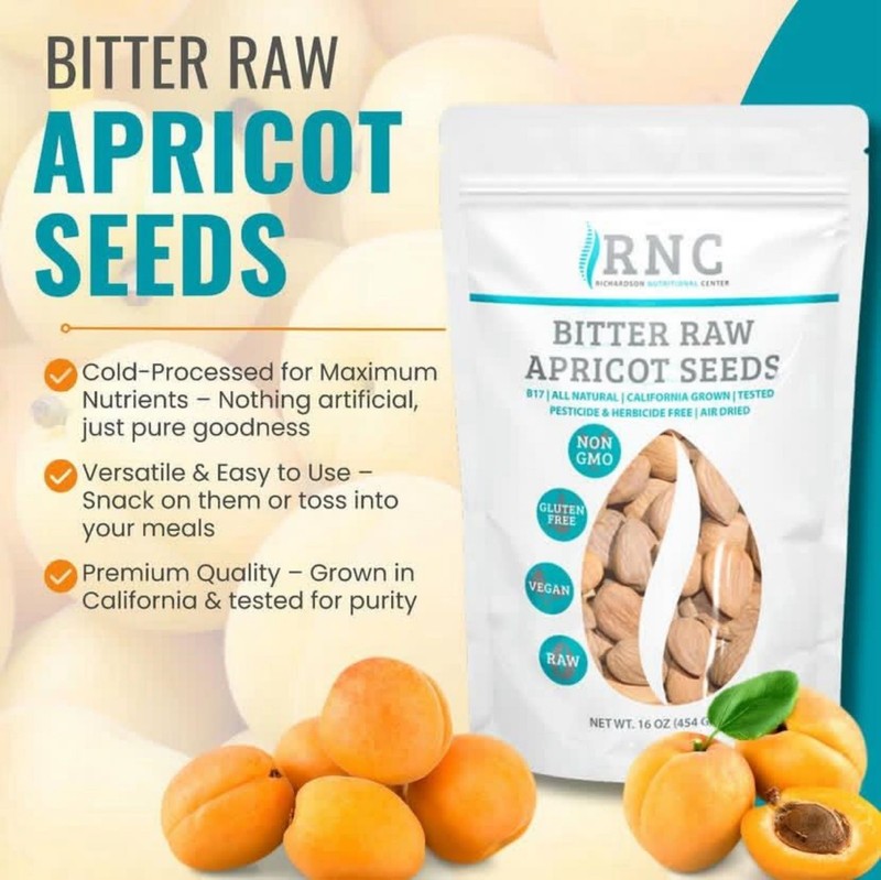 Richardson Nutritional Center Fresh Raw Bitter Apricot Seeds 16oz USA Organic gallery