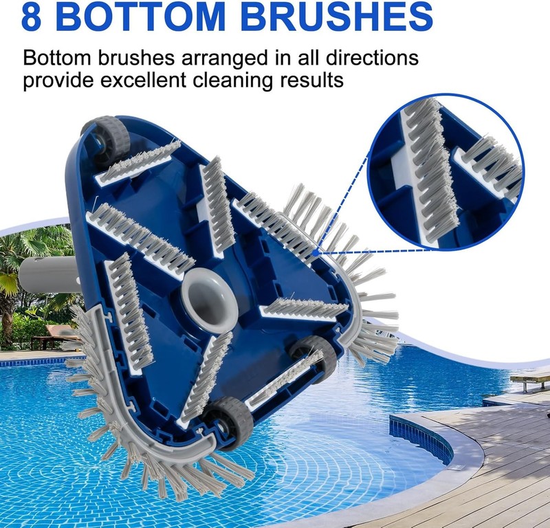 Pool Vacuum Head Weighted Pool Vacuum Head with 1 1 4'' 1 1 2'' Swivel Hose gallery