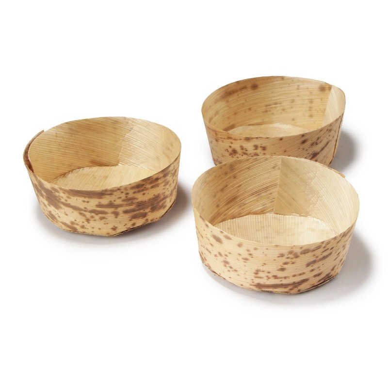 BambooMN Bamboo Leaf Round Tubs - Multiple Sizes & Quantities Available gallery