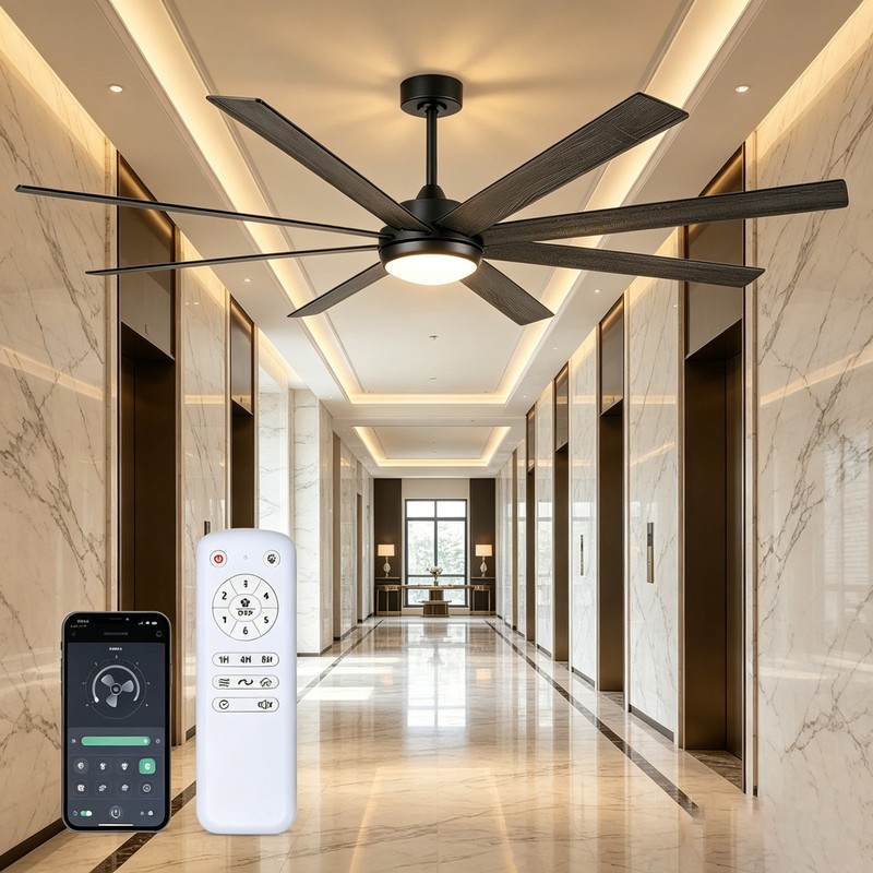 Reversible DC Motor Smart Ceiling Fan Light, Quiet Height Adjustable Indoor gallery