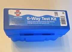 HTH 6-Way Pool Water Testing Vial Kit Drops w/ Test Tube & Color Chart 1278