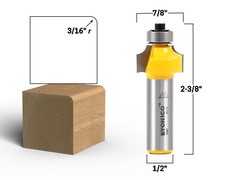 3/16″ Radius Round Over Edge Forming Router Bit – 1/2″ Shank – Yonico 13962