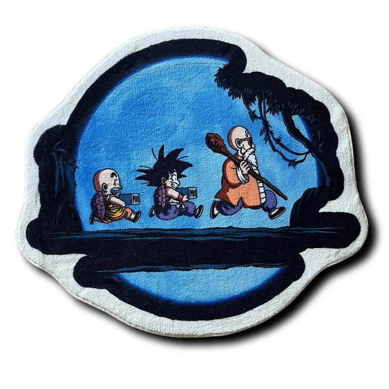 Dragon Ball Goku Anime Rug Irregular Shape Non Slip Gaming Room Floor Mat gallery