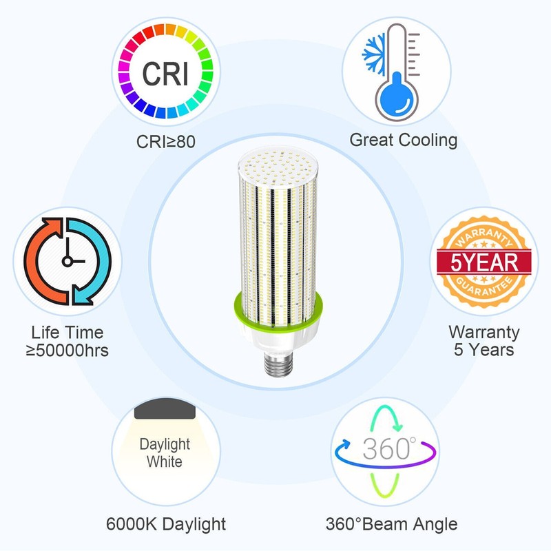 5000K 480V 250W LED Corn Light Bulb Replace 800 Watts Metal Halide For Warehouse gallery