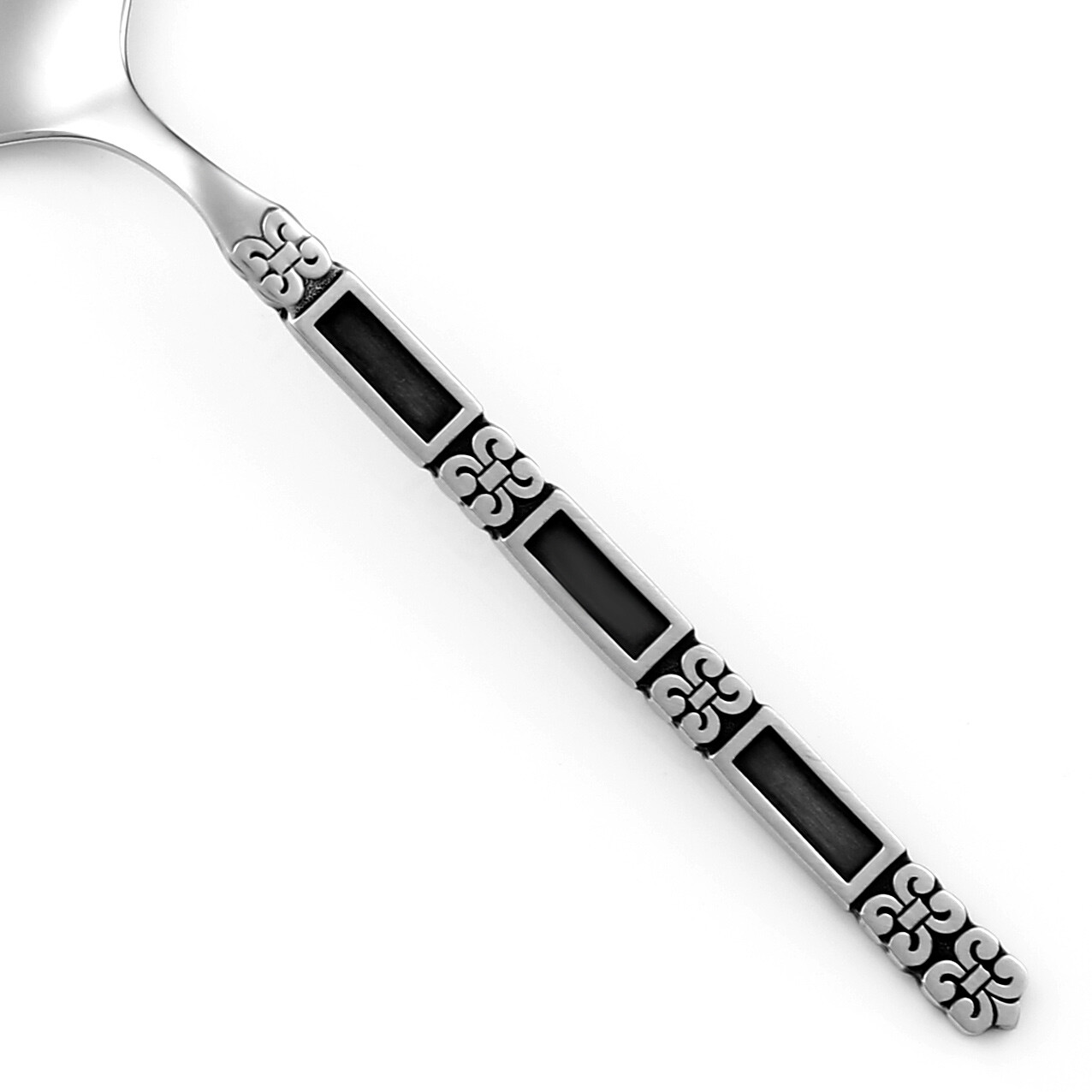 Oneida Community MADRID Black Accent Stainless Silverware Flatware CHOICE gallery