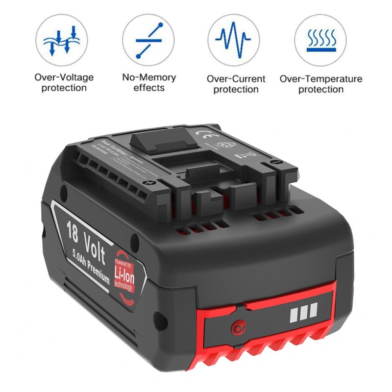 BAT609 For BOSCH 18V High Performance BAT618 Battery CORE 18 Volt 5.0 Ah Li-ion gallery