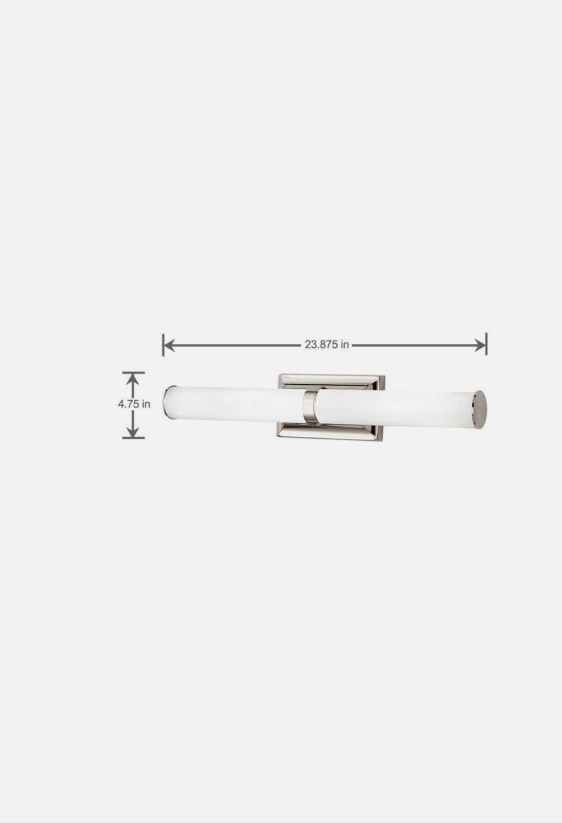 Home Decorators Collection Rolande Polished Nickel LED Vanity Light Etched Glass gallery