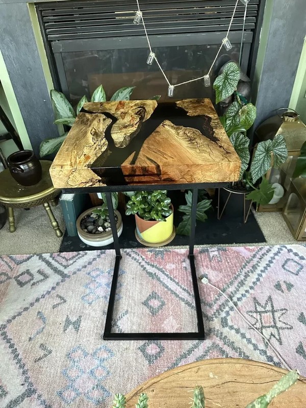 Epoxy River C End Table / Epoxy Table Top For Home Decor Gifts gallery