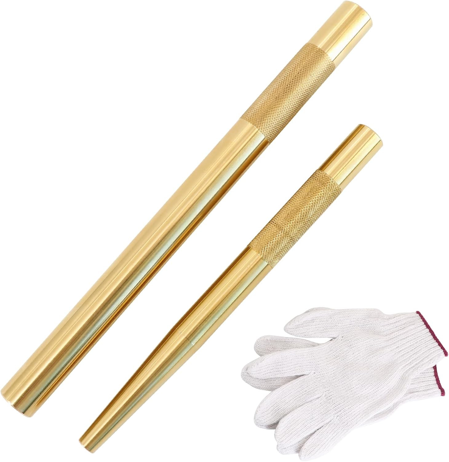 2 Pcs Brass Drift Pin Punch Set Hand Tool Punches 3/8In to 5/8In, 3/4In Mechanic gallery