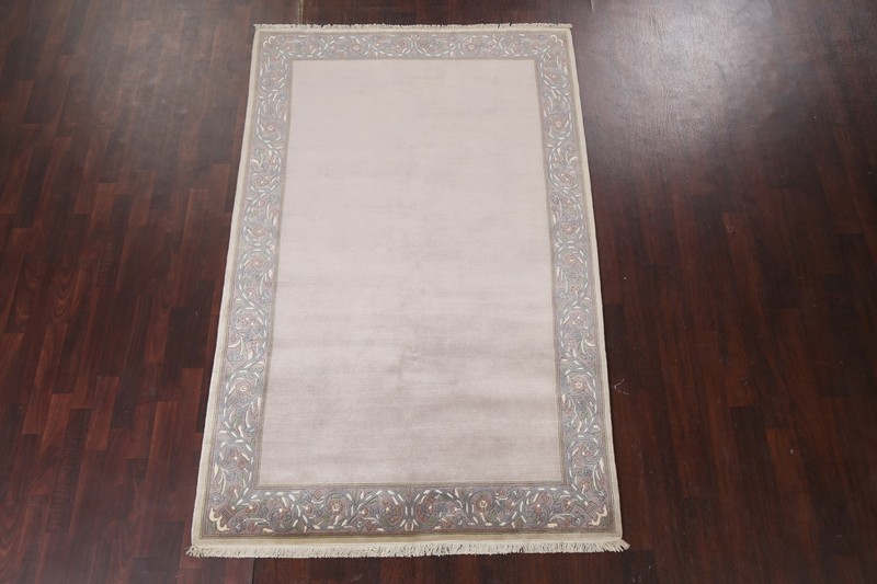 Bordered Modern Nepal Tibetan Oriental Area Rug Wool Hand-knotted 5'x8' Carpet gallery