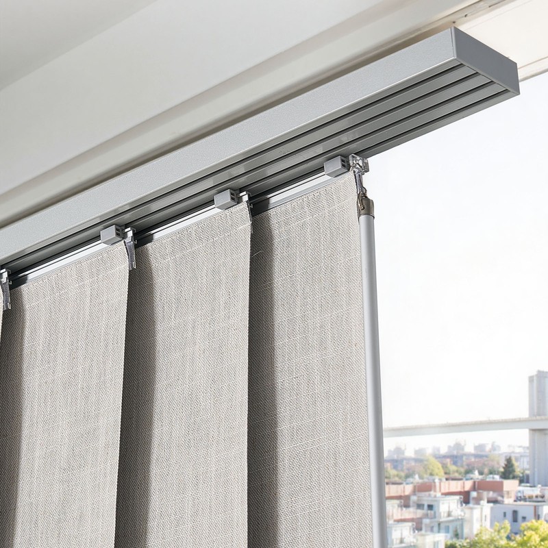 VEVOR Panel Track Blinds Extendable Track from 45.8 in to 86 in W Trimmable gallery