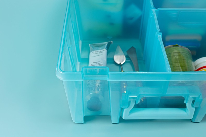 Super Satchel Compartment Box Stackable Durable Art Storage With 8 Removable Com gallery