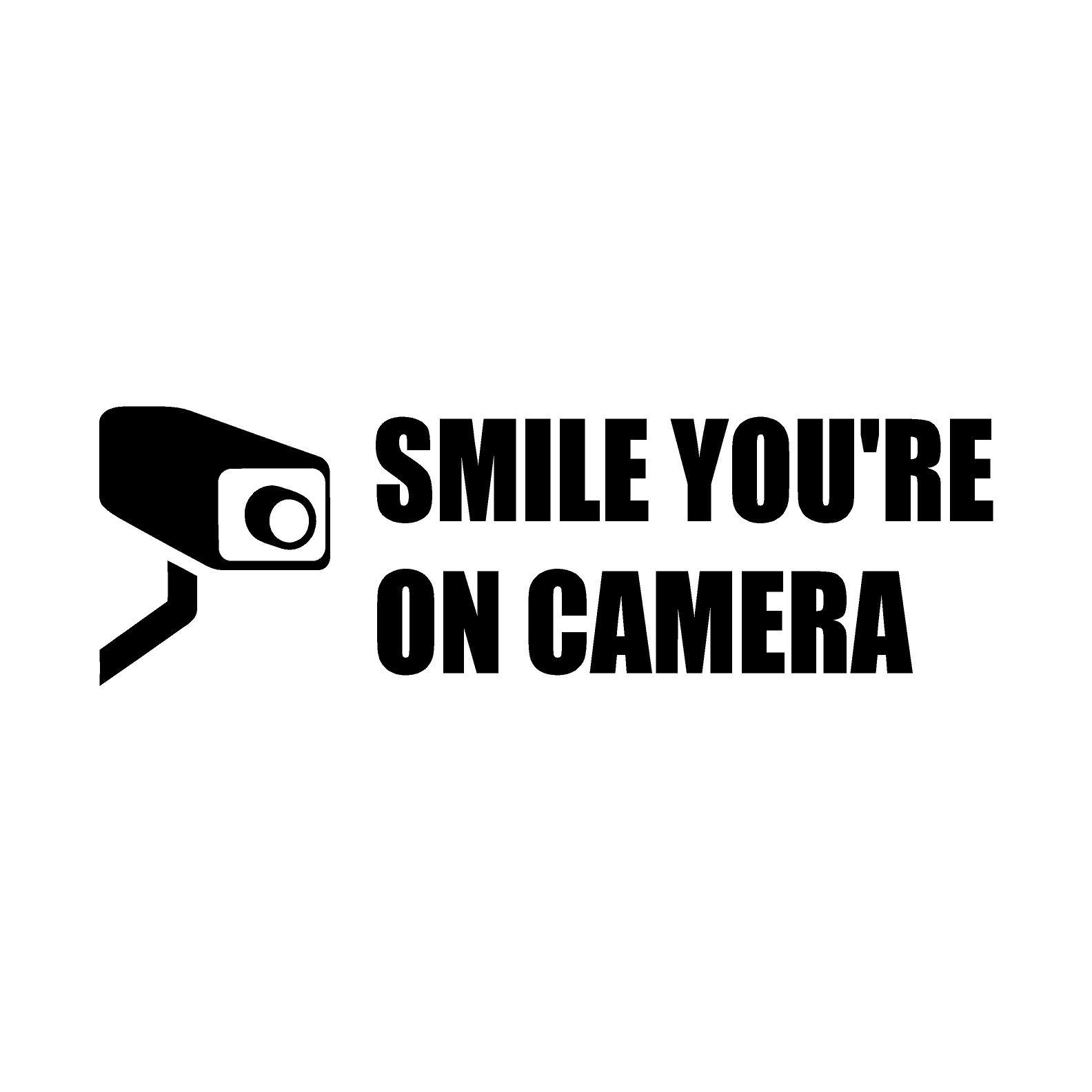Smile You're On Camera Video Security Custom Vinyl Sticker / Decal gallery