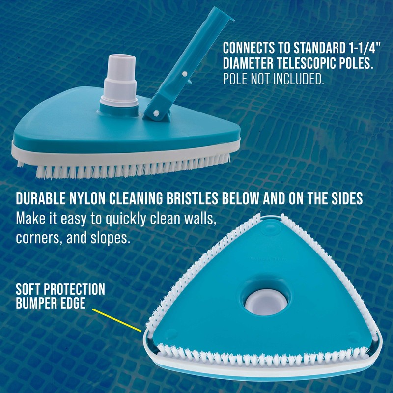 Weighted Triangular Pool Vacuum Head, Swivel Connection, Above Ground, Inground gallery