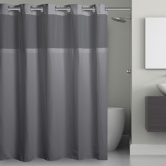 Hookless It’s A Snap Waffle Shower Curtain, 3-in-1 Shower Curtain Includes