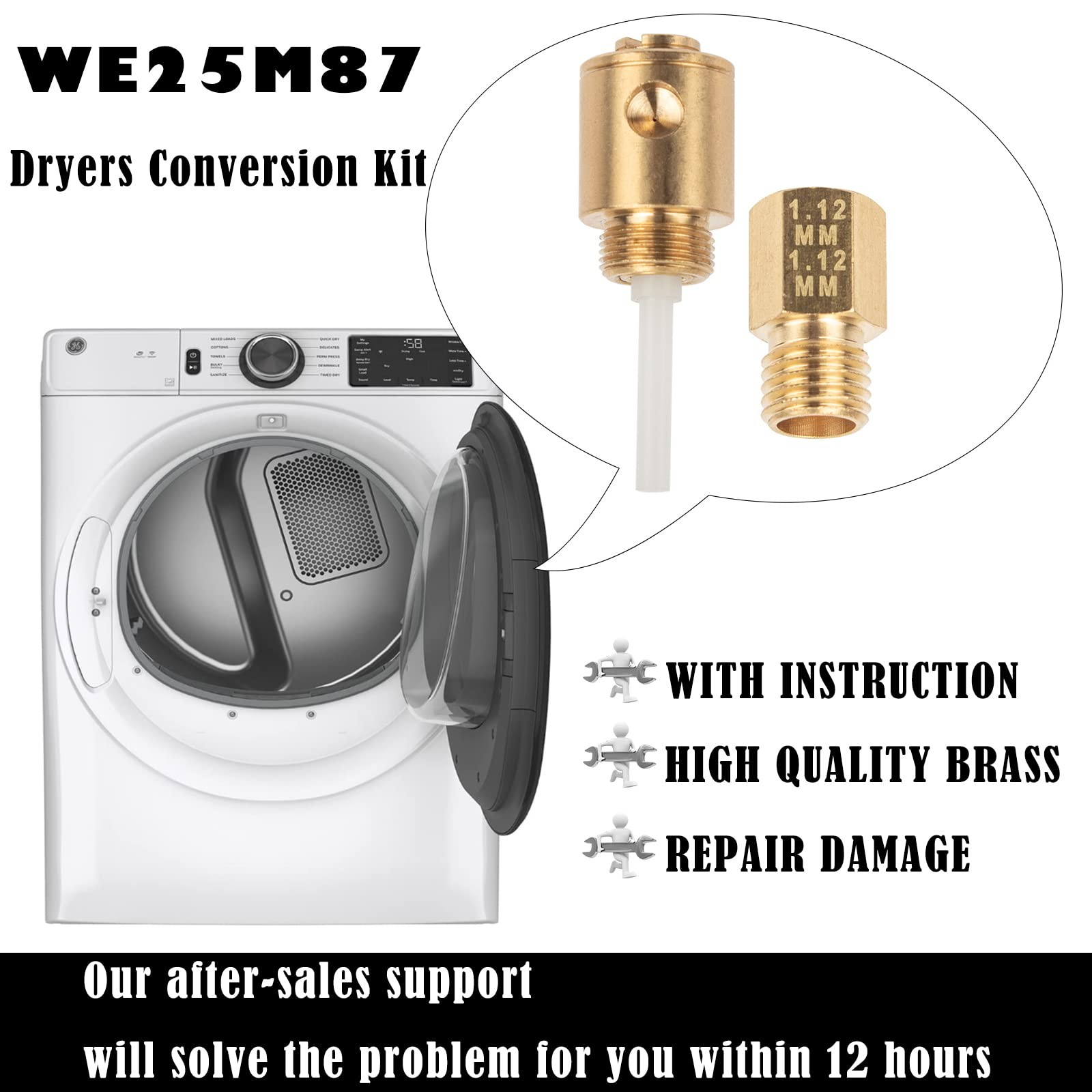 WE25M87 Gas Stove Propane Conversion Kit Replacement for GE WE25M87 Dryer Natura gallery