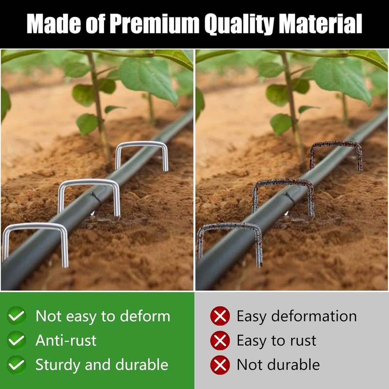 LANDSCAPE GALVANIZED STAPLES STAKES Sturdy Durable High Quality Yard Fabric Pins gallery