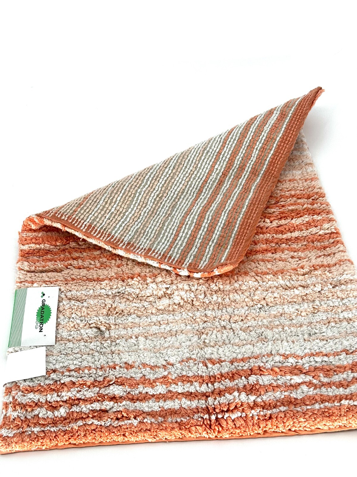 #40 Gradation Rug Coral 100% Cotton 17x24in gallery