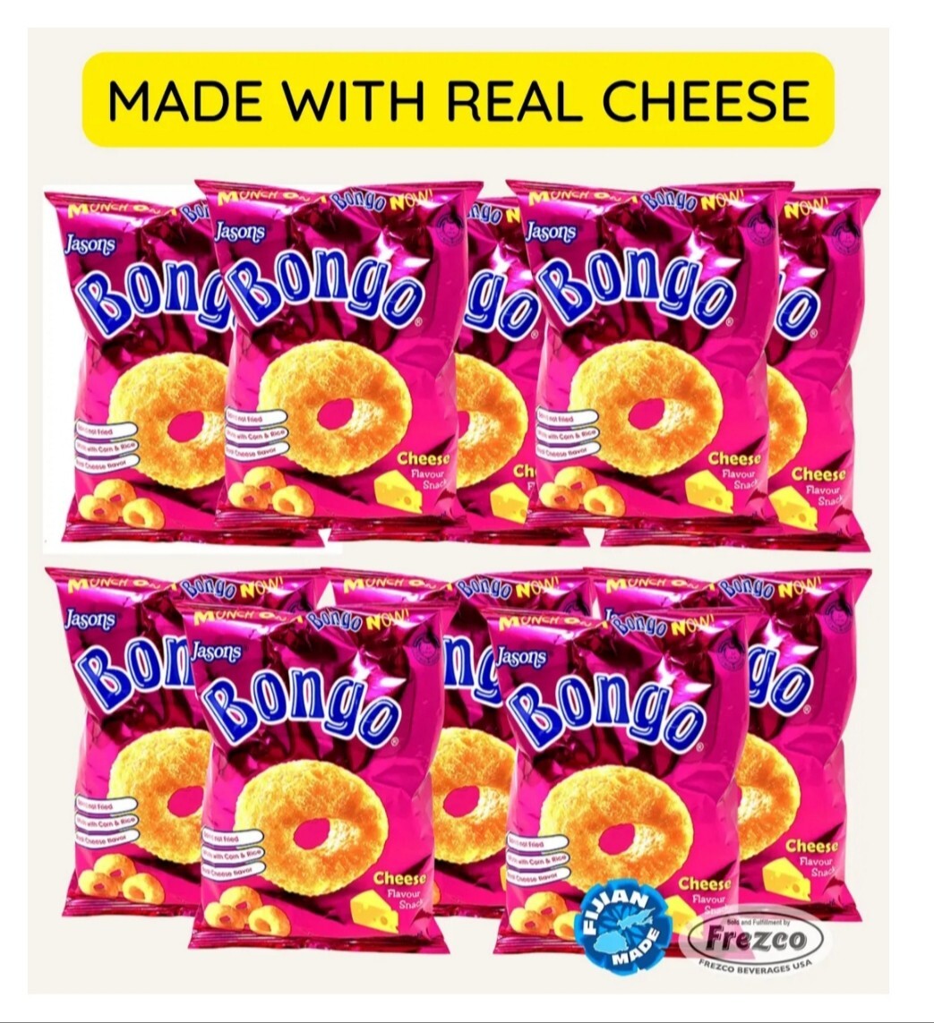 FIJI BONGO Snack - Made with Real Cheese Flavor (10 Pack x 28g EA) Baked Snacks! gallery
