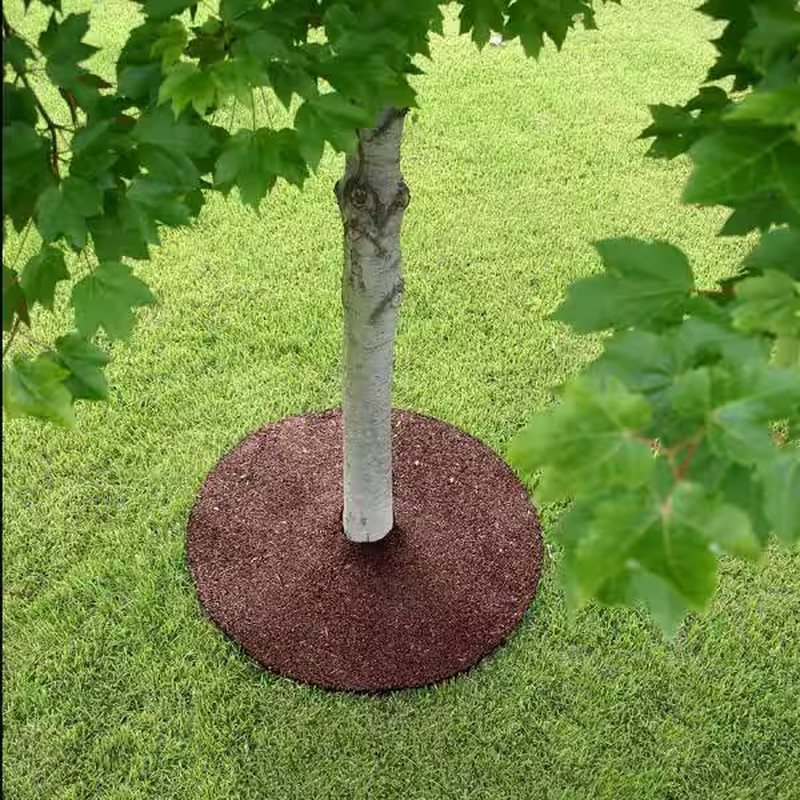 24 In. Red Recycled Rubber Tree Ring (3-Pack) gallery