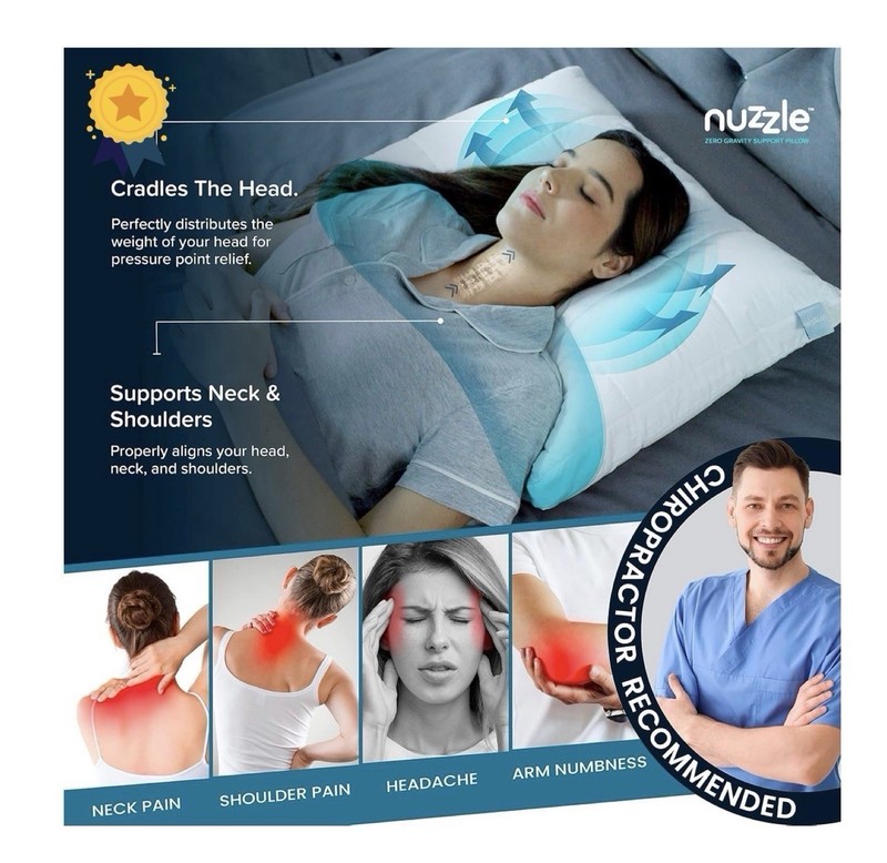 Nuzzle Cooling Adjustable Pillow for Side Standard SIze (Set of 2), White gallery