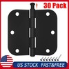 3.5" Matte Black Interior Door Hinges 3-1/2" Hinge w/ 5/8" Radius, 30/60 Pack gallery