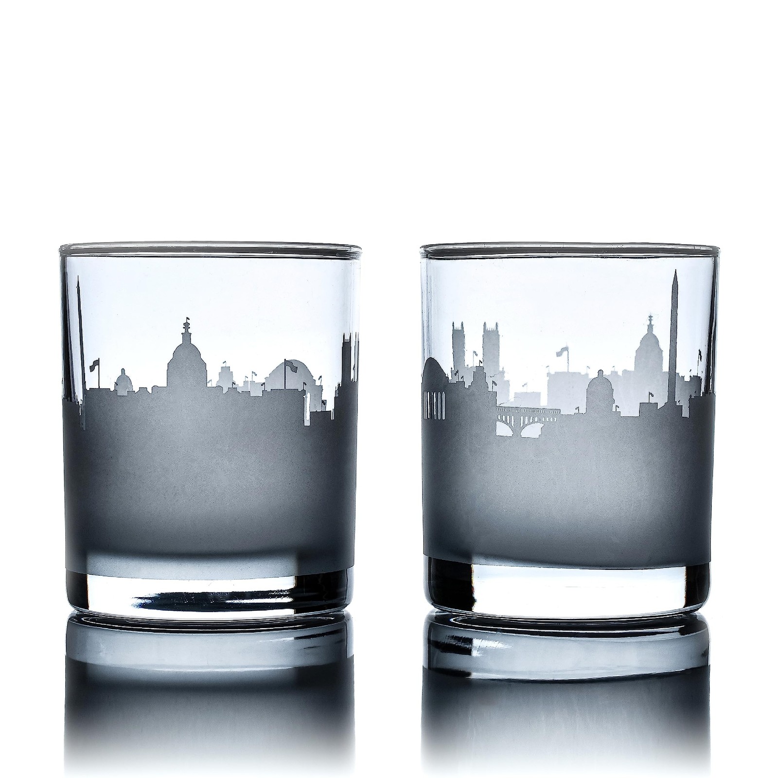 Greenline Goods Skyline Etched Washington, DC Whiskey Glasses (Set of 2) | Ol... gallery