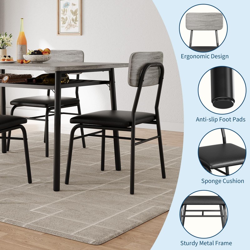 Set for 2 Dining Table Kitchen Table with 2 Chairs for Small Space Apartment gallery