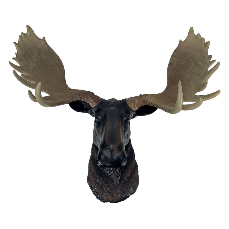 Zeckos Rustic Moose Head Bust Wall Sculpture 20x23in Brown Cabin Lodge Decor gallery