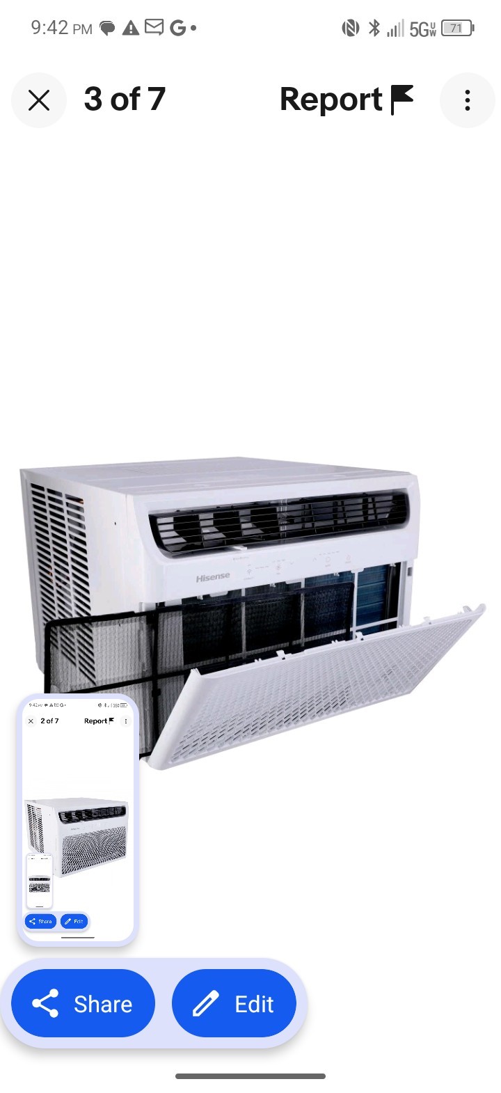 Hisense 8,000 BTU (350 sq. ft) Window AC with Wifi, Energy Star gallery