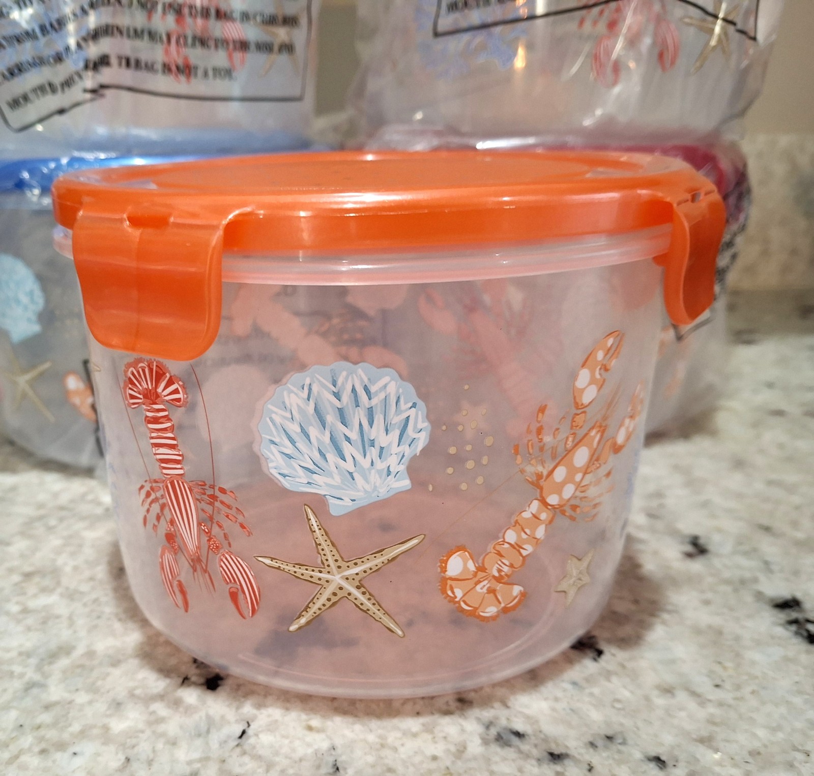 LocknLock S/6 Mult-Color Sea Life Printed Canisters NEW gallery
