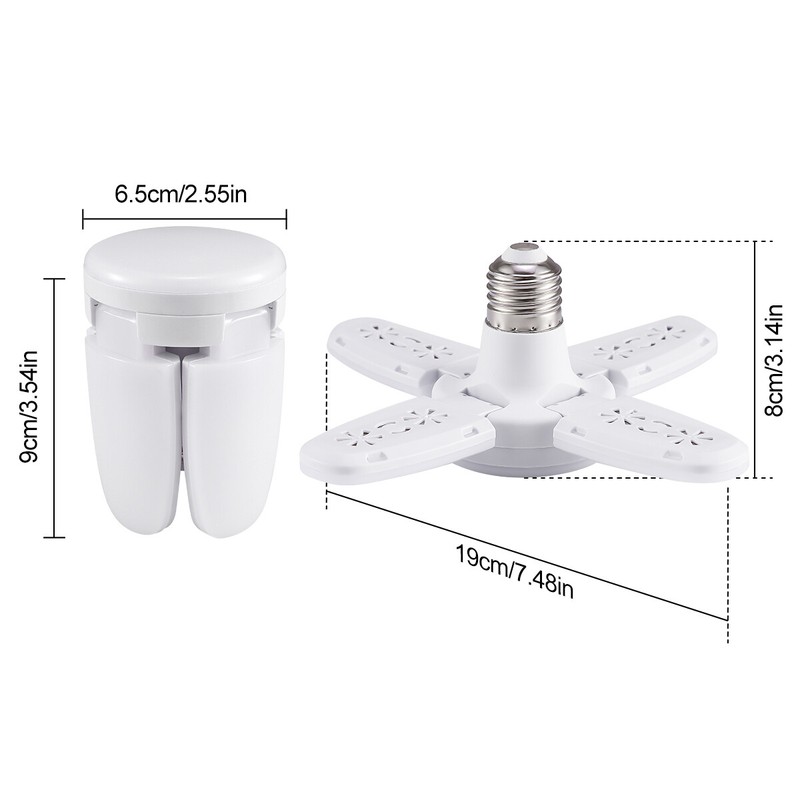E27 LED Garage Light Bulb 28W Deformable Ceiling Fixture Lights Workshop Lamp US gallery